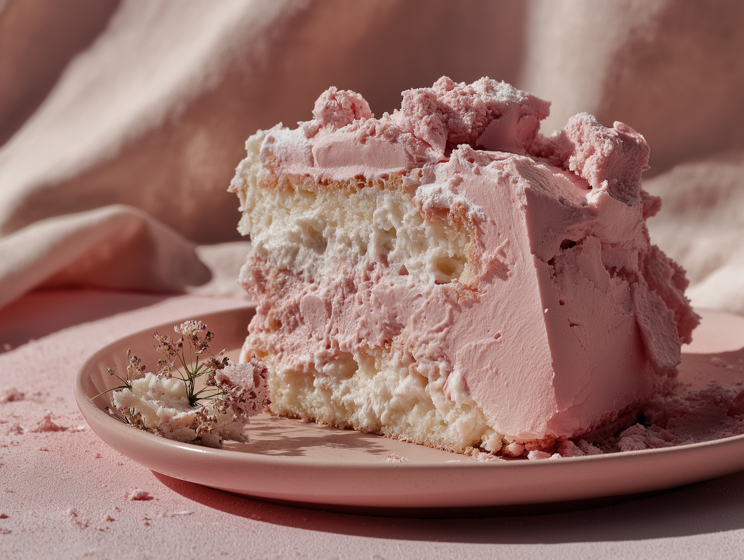 Slice of Pink Cake