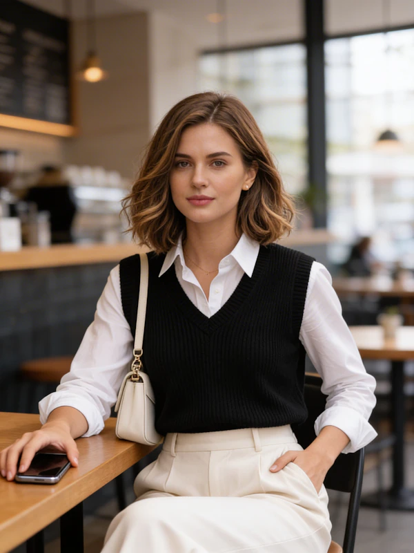 Cafe Scene with Woman