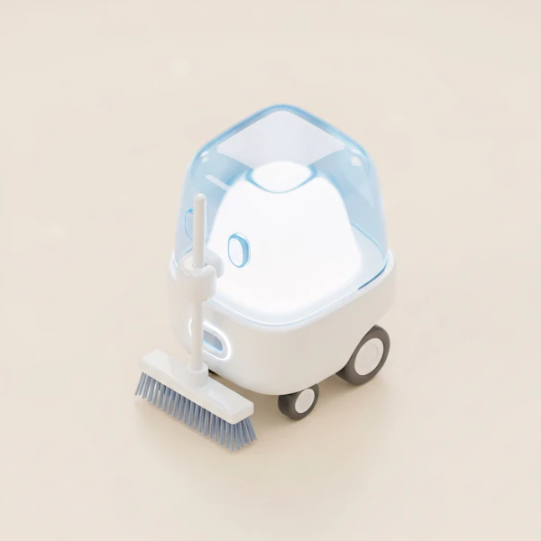 Futuristic Cleaning Robot