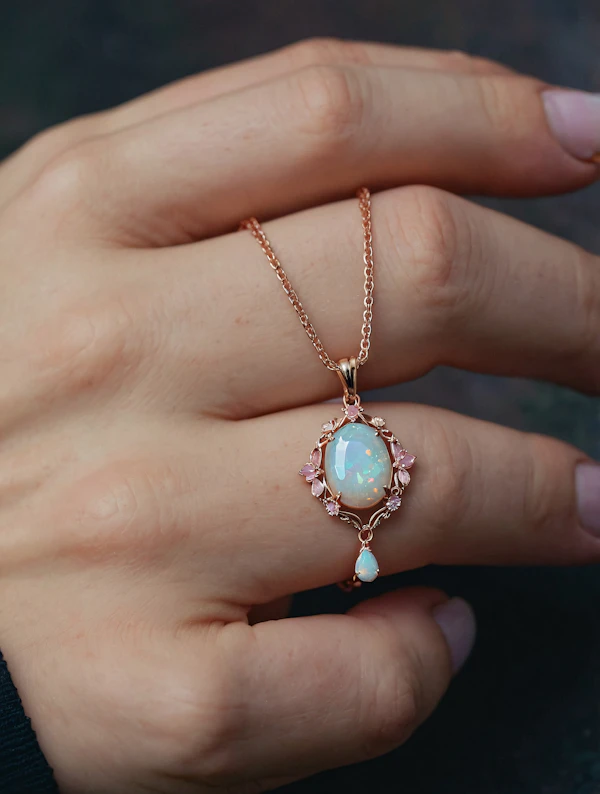 Opal Pendant Close-Up