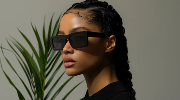 Fashionable Young Woman with Sunglasses