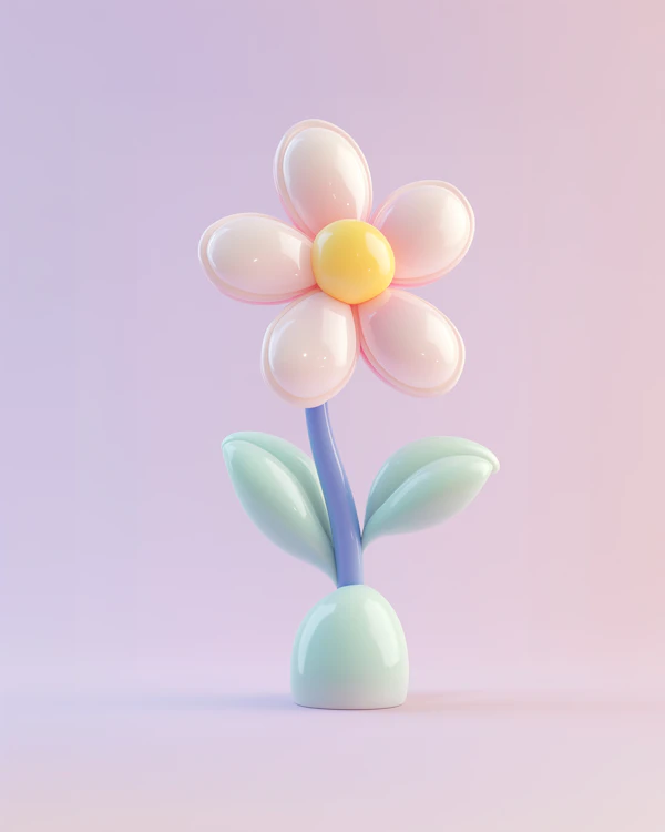 Whimsical 3D Flower