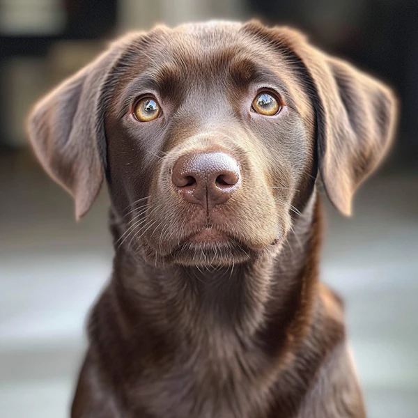 Chocolate Labrador Retriever Puppy Close-up