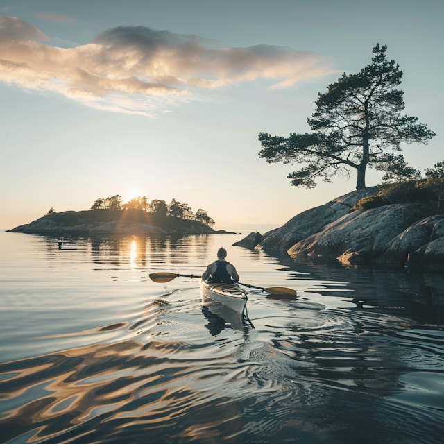 Sunset Kayak Serenity