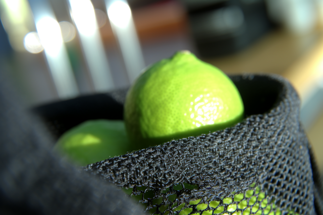 Sun-Kissed Limes in Woven Mesh Bag