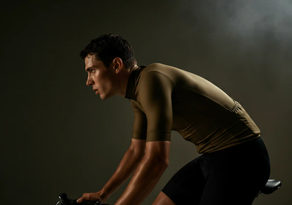 Focused Male Cyclist