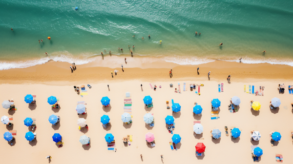 Aerial Beach Tapestry