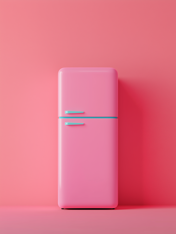 Modern Pastel Pink Refrigerator