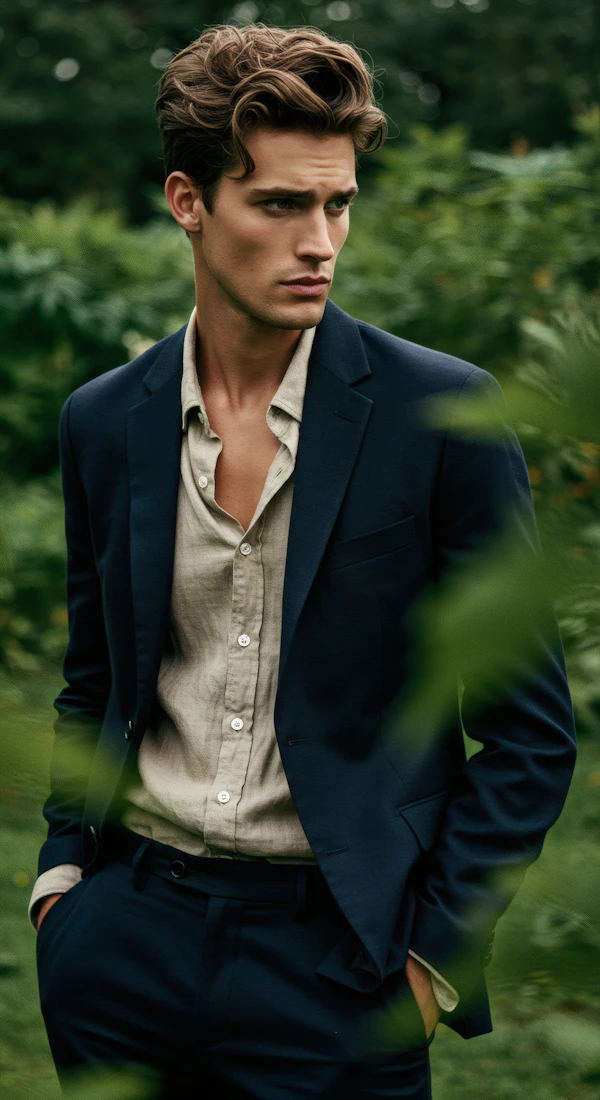 Elegant Man in Nature