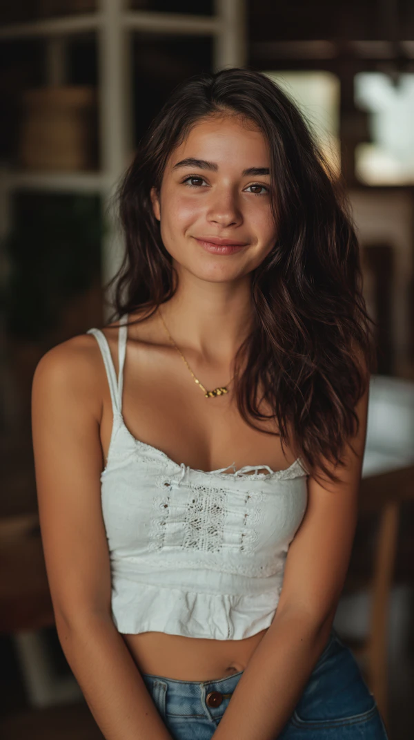 Smiling Woman Indoors