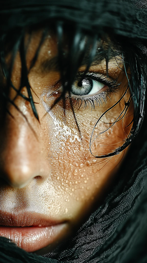 Dramatic Portrait Close-Up