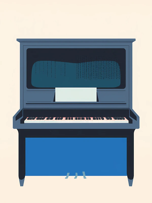 Modern Piano Illustration