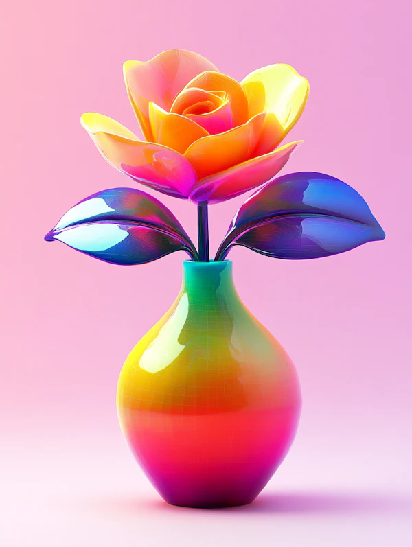 Vibrant Rose Illustration