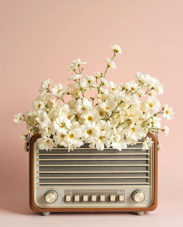 Vintage Radio Vase