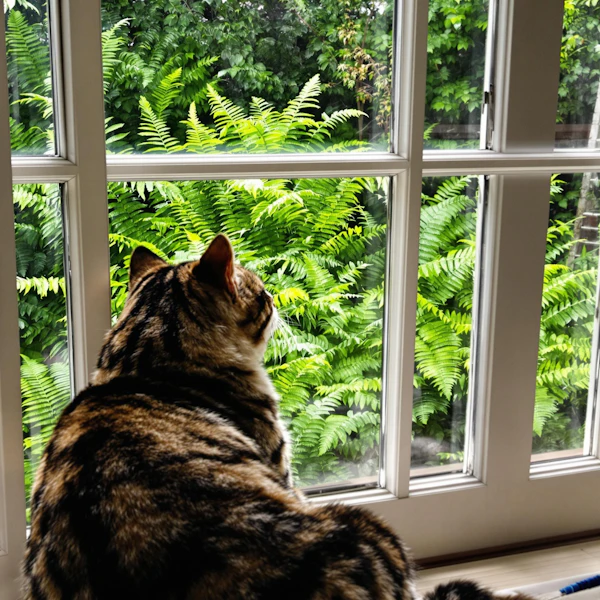 Tabby Cat on Windowsill
