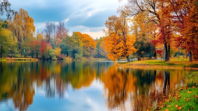 Tranquil Autumn Lake