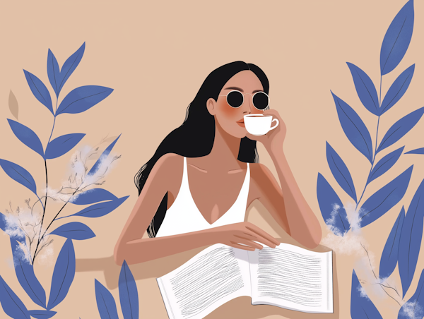 Serene Reading Illustration