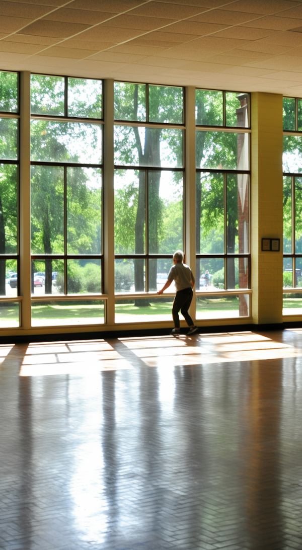 Tranquil Reflections in Sunlit Studio