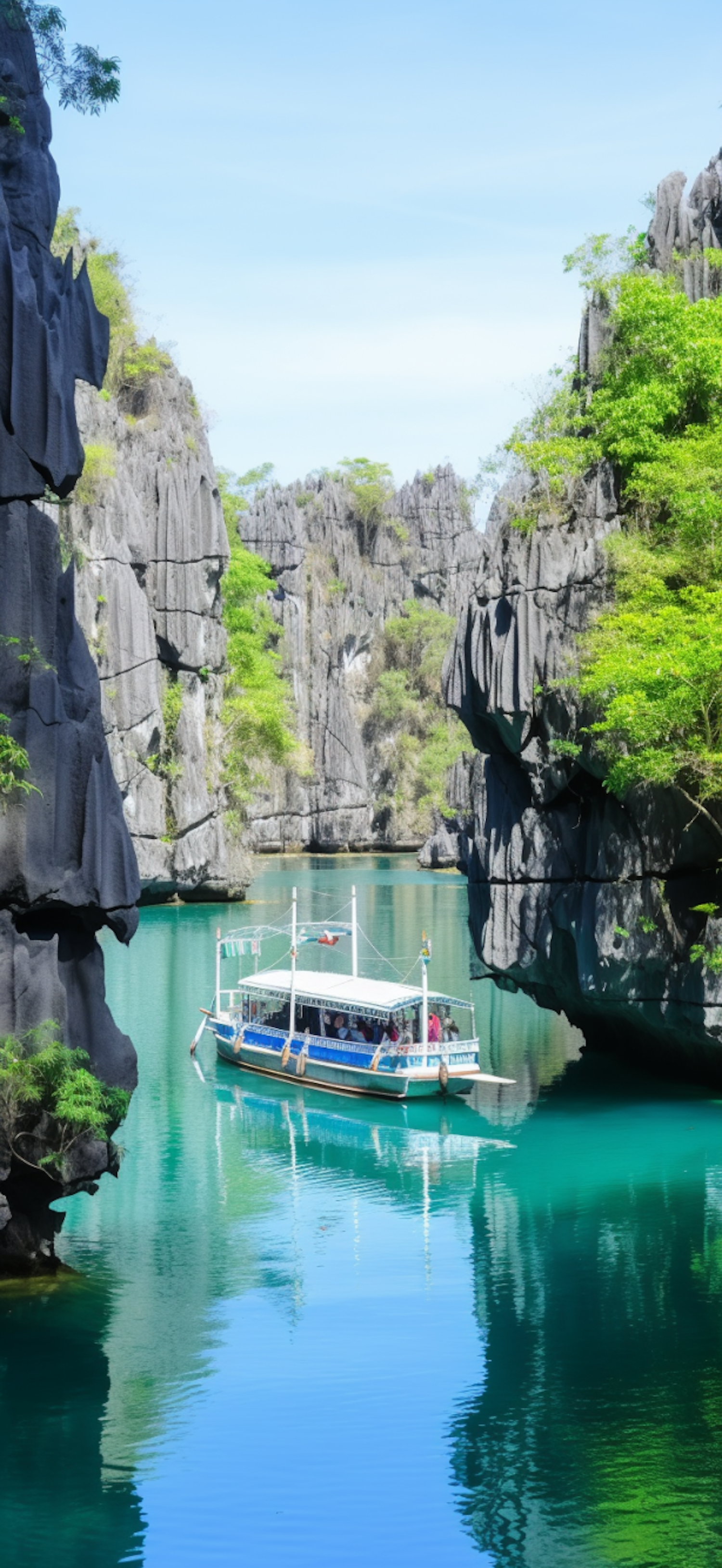 Turquoise Waters and Limestone Cliffs