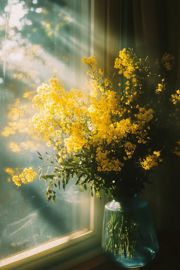 Yellow Flowers in Vase
