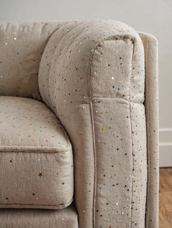 Beige Sofa Close-Up