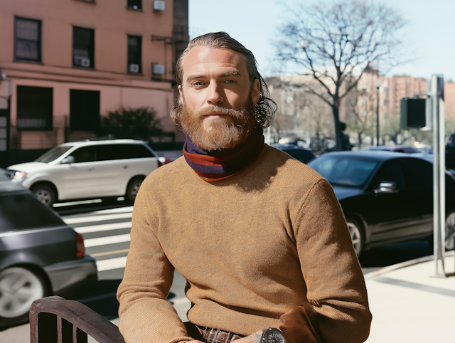 Urban Portrait of a Bearded Man