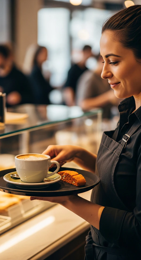 Cafe Barista Serving