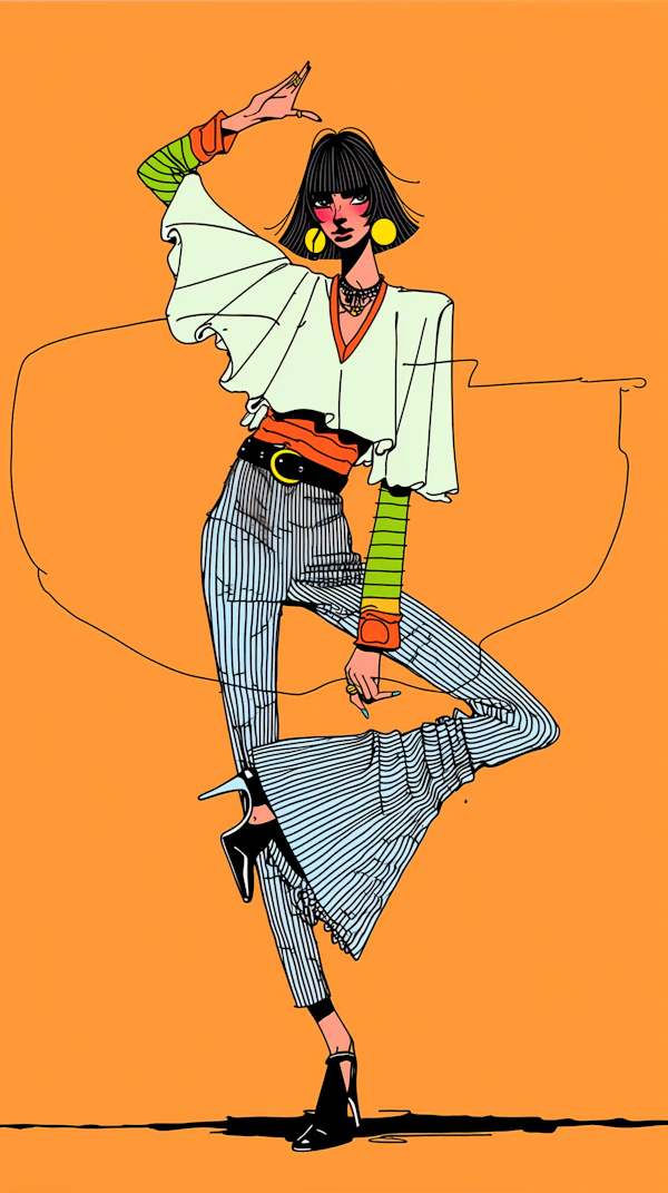 Stylish Pose Illustration