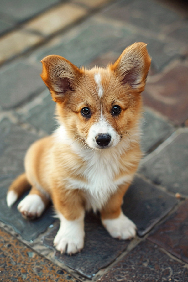 Inquisitive Corgi Puppy