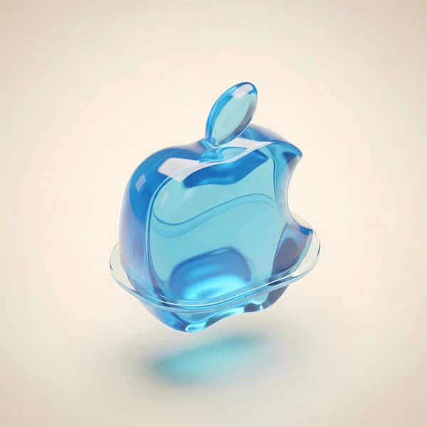 Translucent Blue Apple