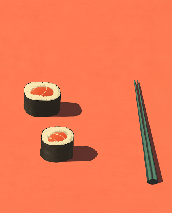 Minimalist Sushi Illustration