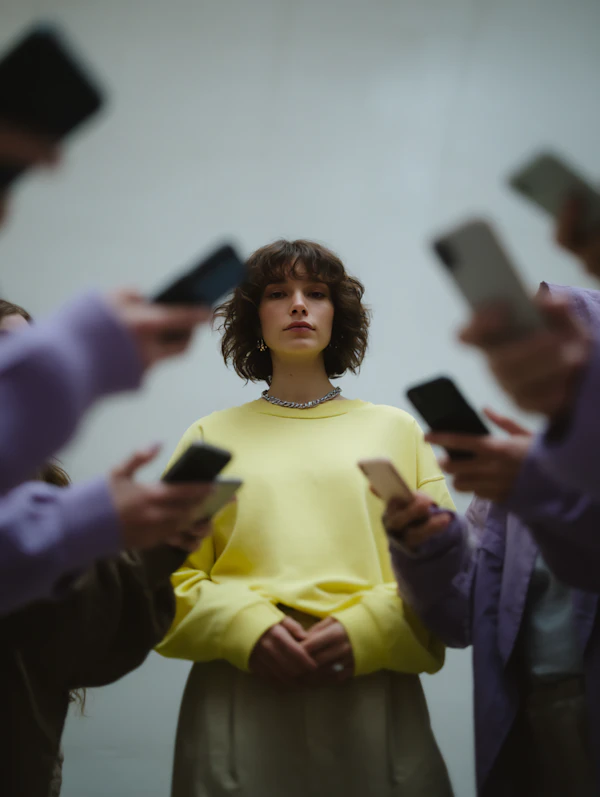 Woman with Smartphones