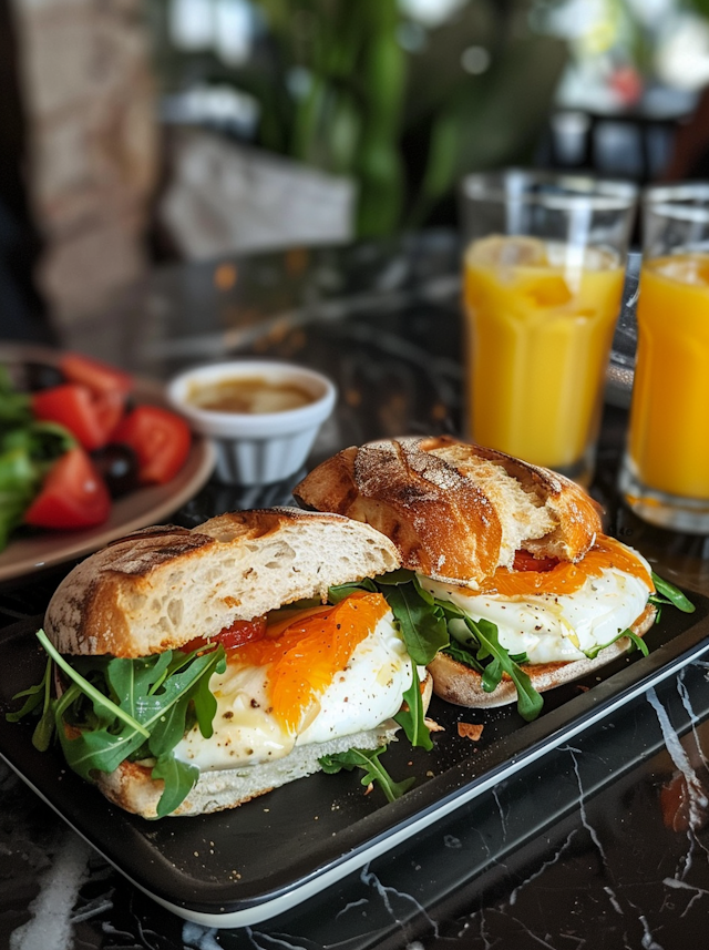 Gourmet Breakfast with Smoked Salmon