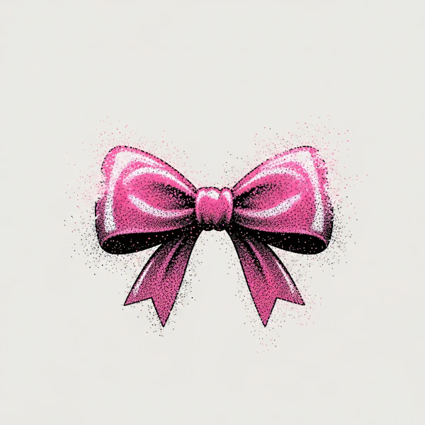 Pink Dotted Bow