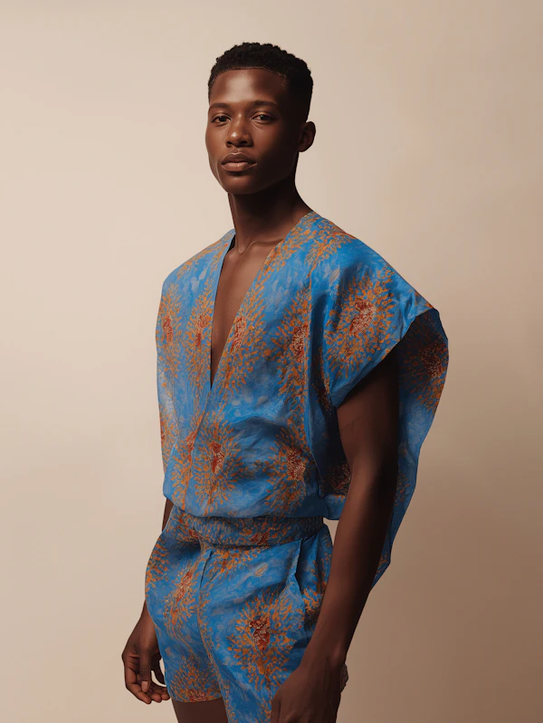Man in Vibrant Outfit