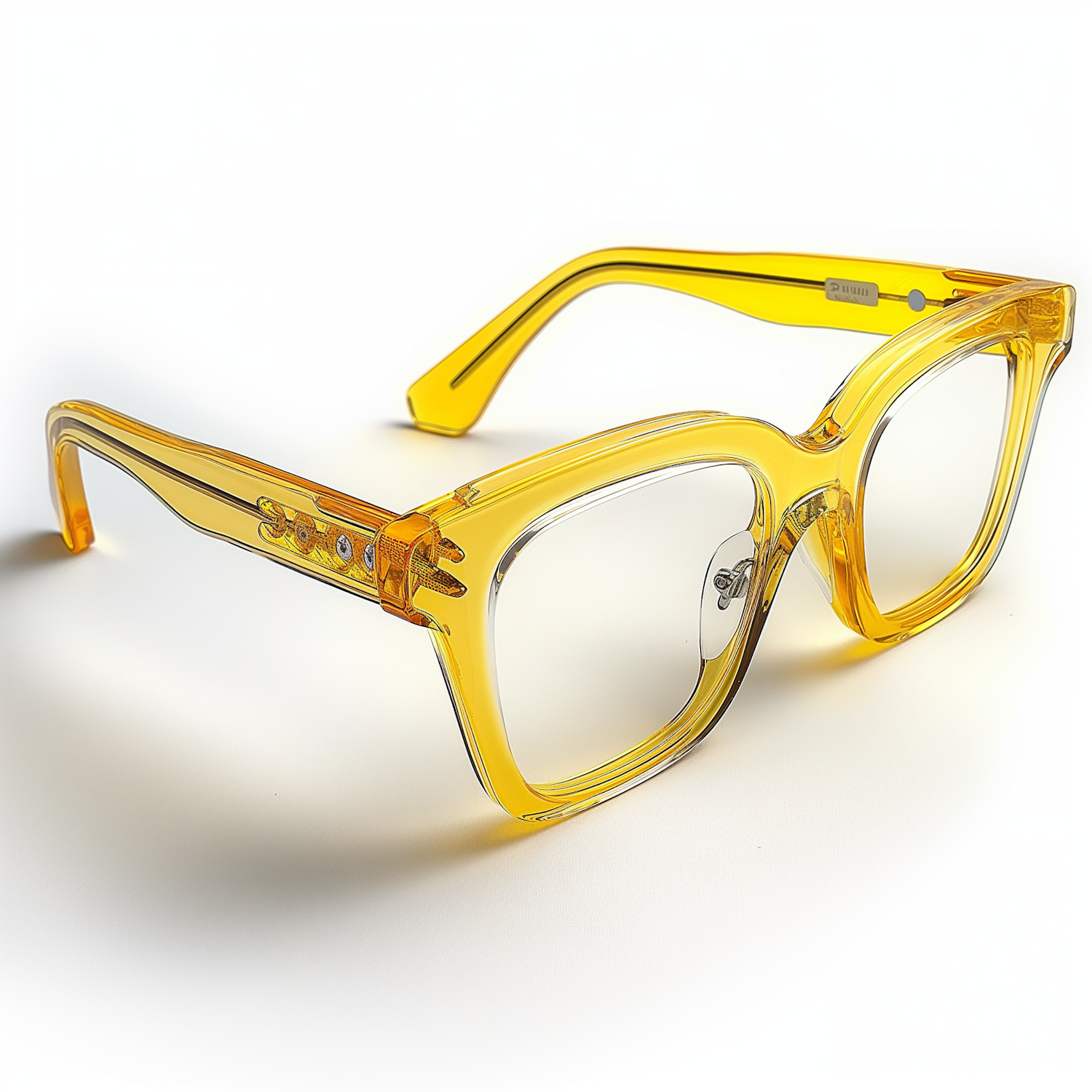 Translucent Yellow Eyeglasses