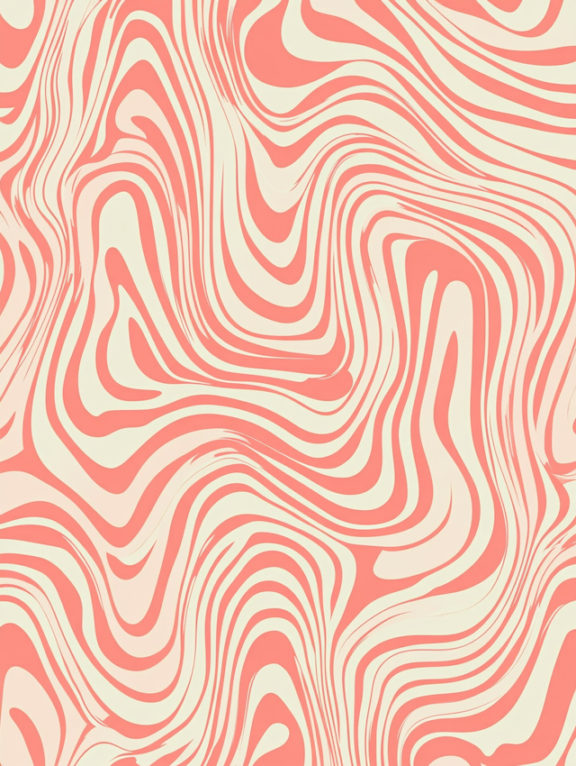 Abstract Coral and Cream Pattern