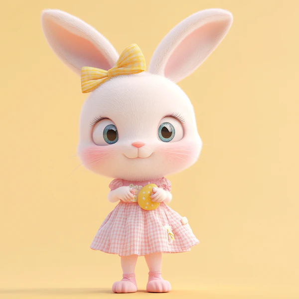 Whimsical Bunny Character