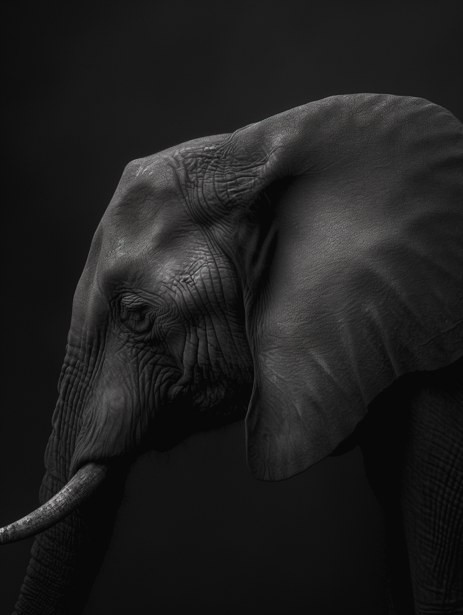 Monochromatic Elephant Portrait