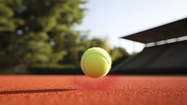 Tennis Ball in Motion