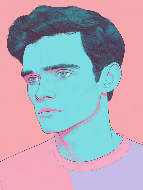 Stylized Portrait with Bold Colors