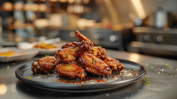 Glazed Chicken Wings Close-up