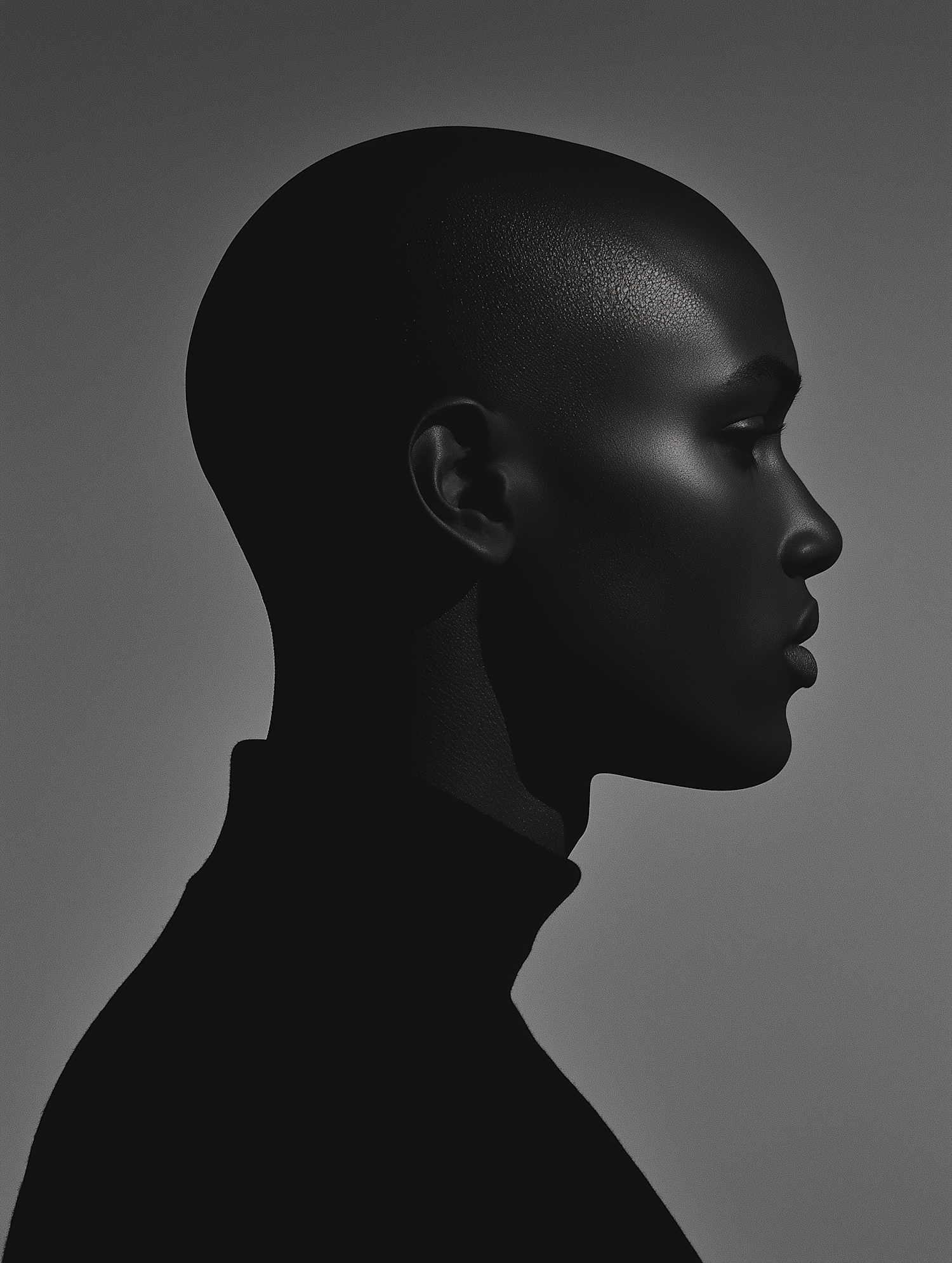 Monochromatic Profile Portrait