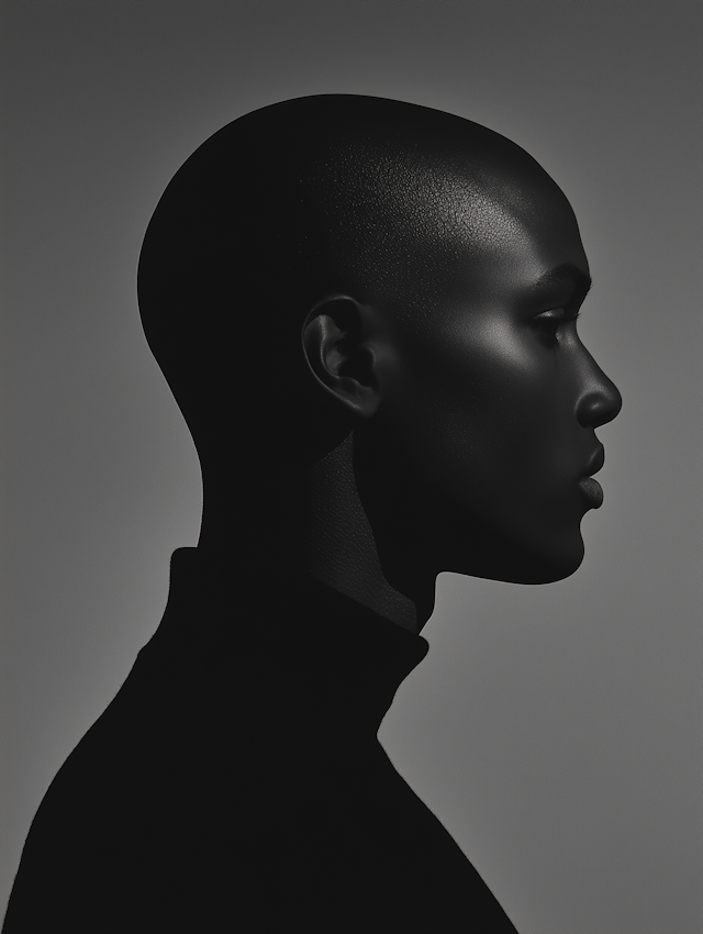 Monochromatic Profile Portrait