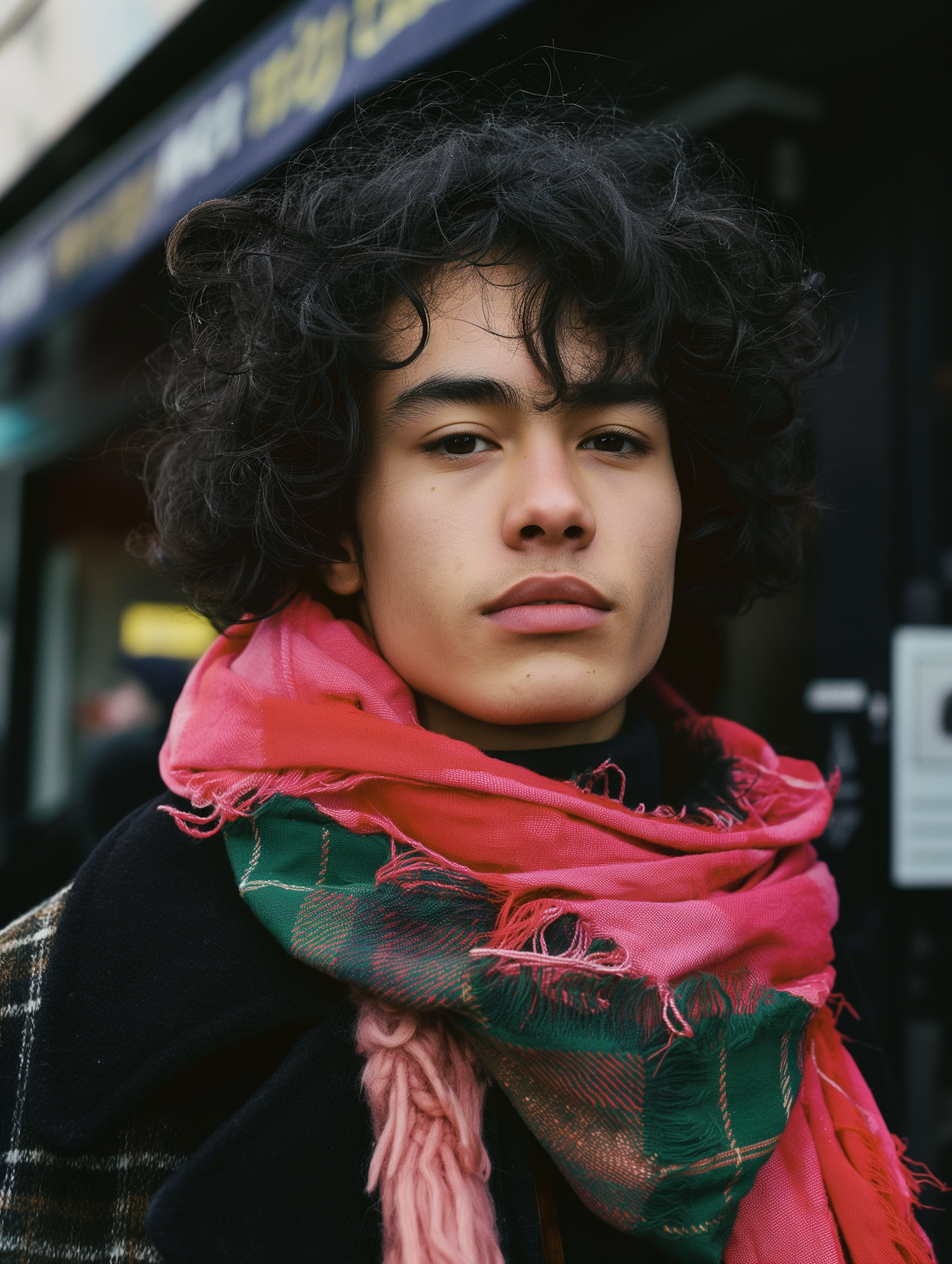 Portrait with Pink Scarf