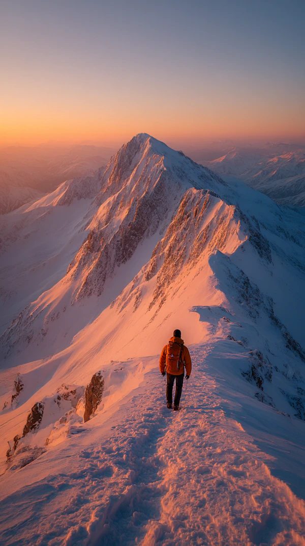 Sunset Mountain Hiker