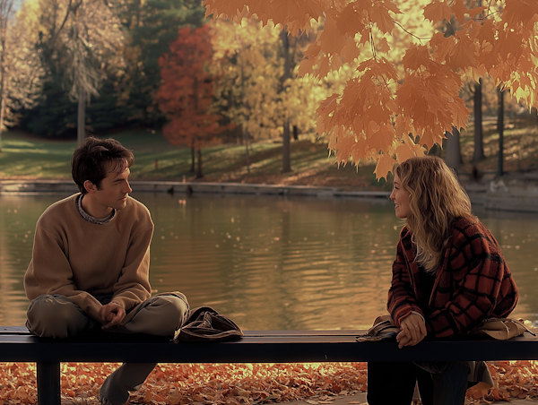 Autumn Companionship by the Lake