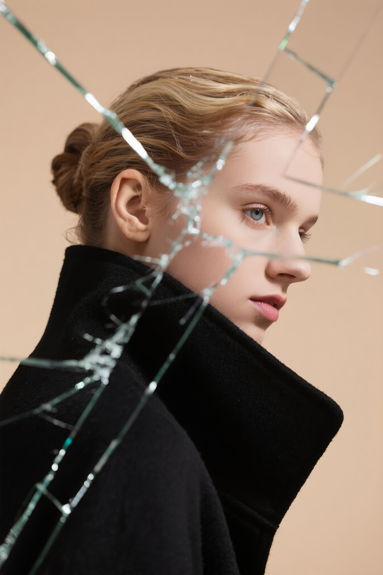 Portrait with Glass Shards