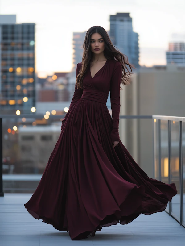 Elegant Rooftop Portrait