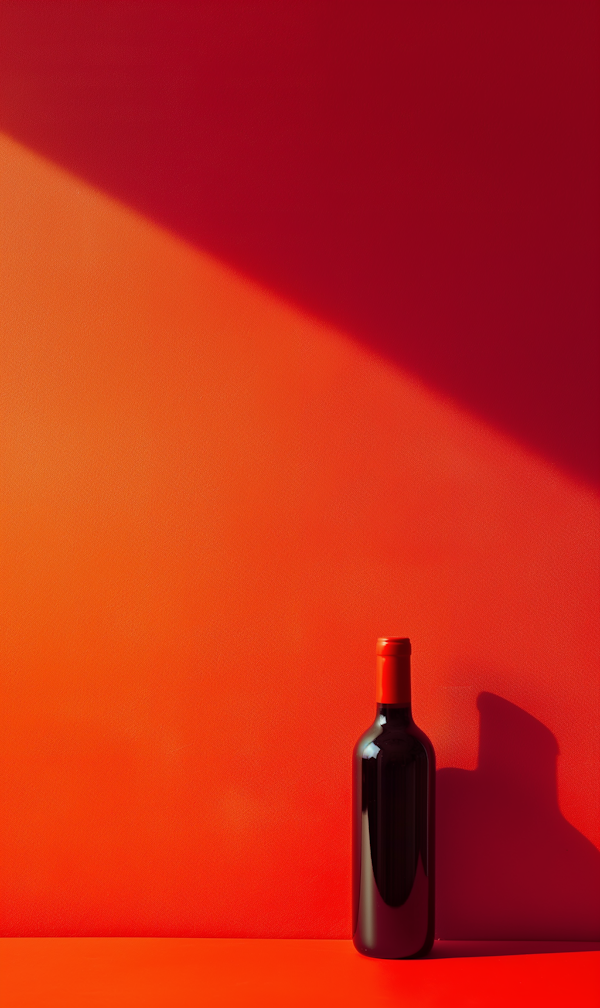 Minimalist Bottle with Vibrant Backdrop